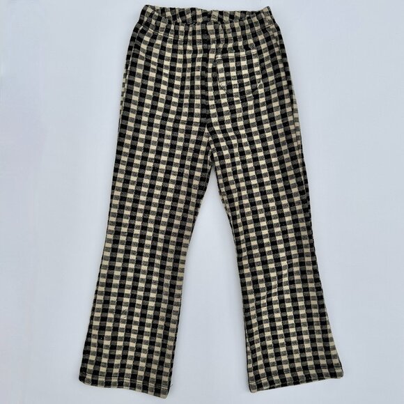 ZARA Gingham Pull-On Pants | Elastic Waist | Black & Beige | 2–3Y | NWT - Picture 6 of 6